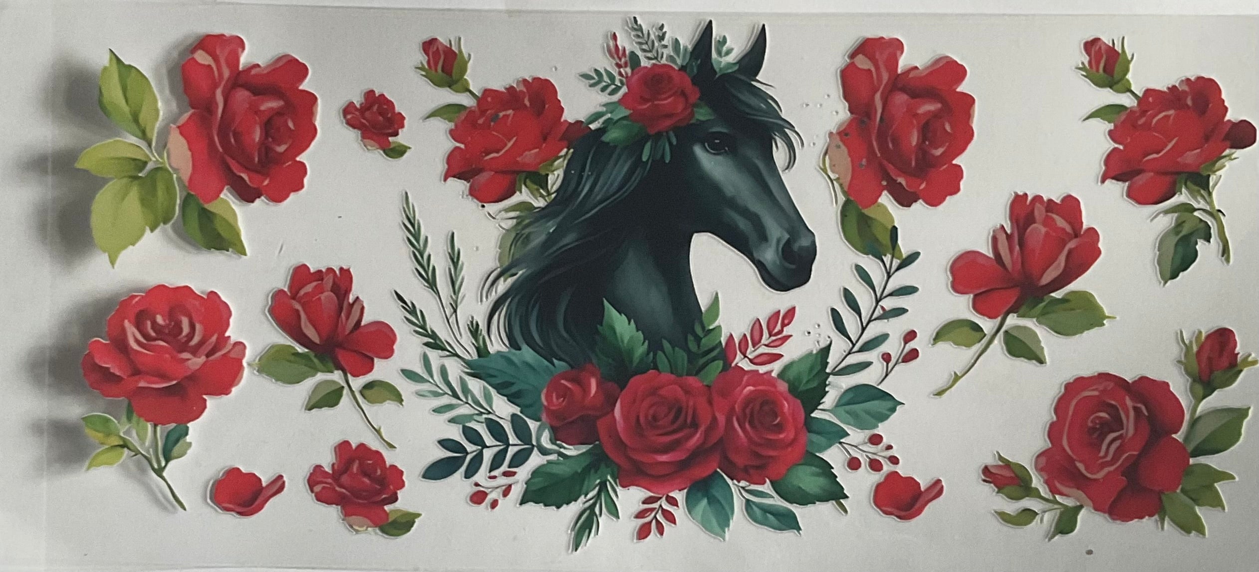 Horse and flowers