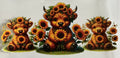 Highland cows and sunflowers