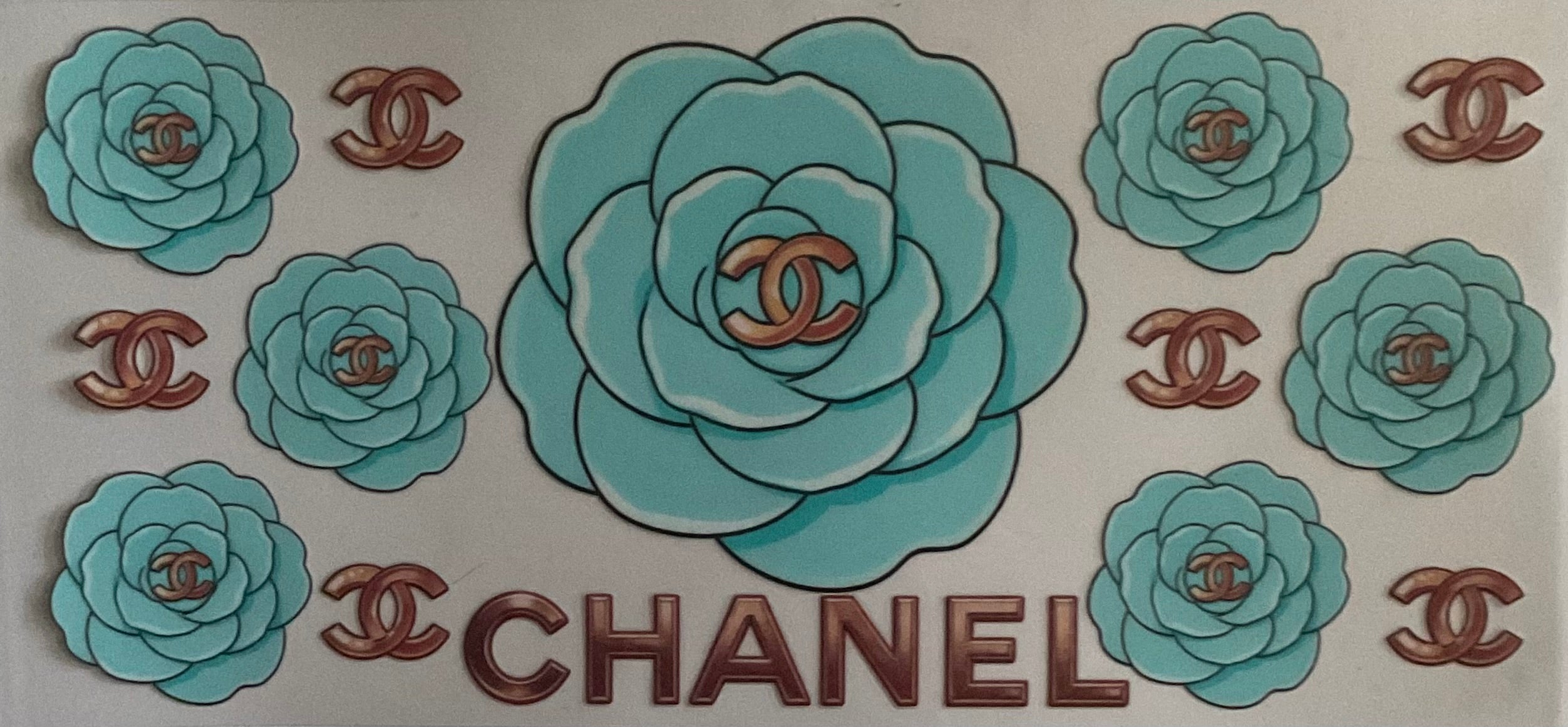 Teal Chanel rose