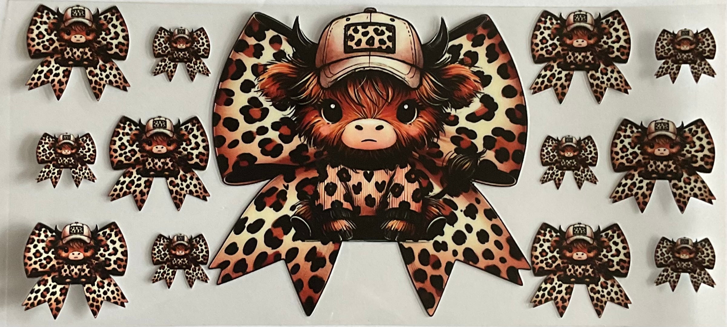 Highland cow and bows