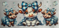 Winter highland cow