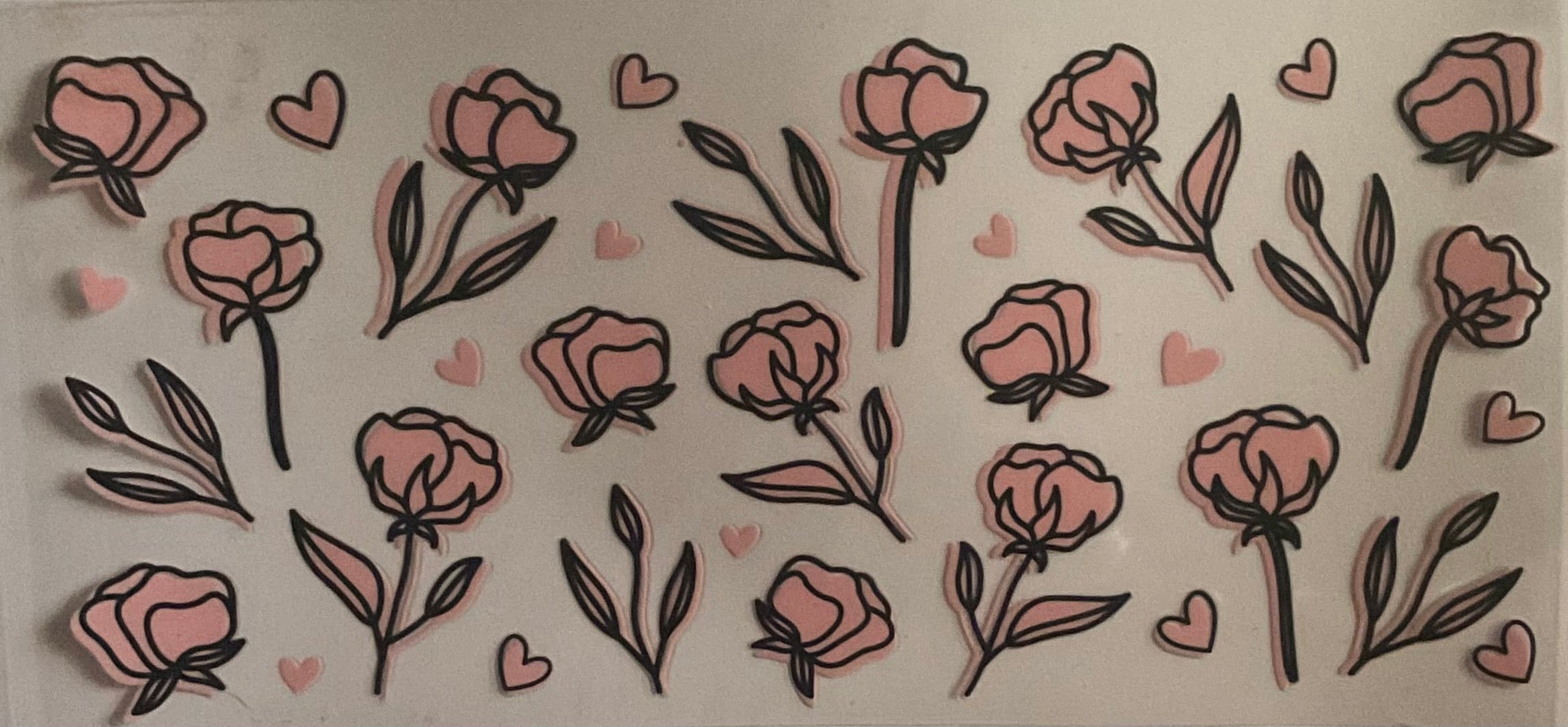 Flowers and hearts