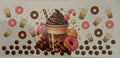 Chocolate boba milkshake and doughnuts
