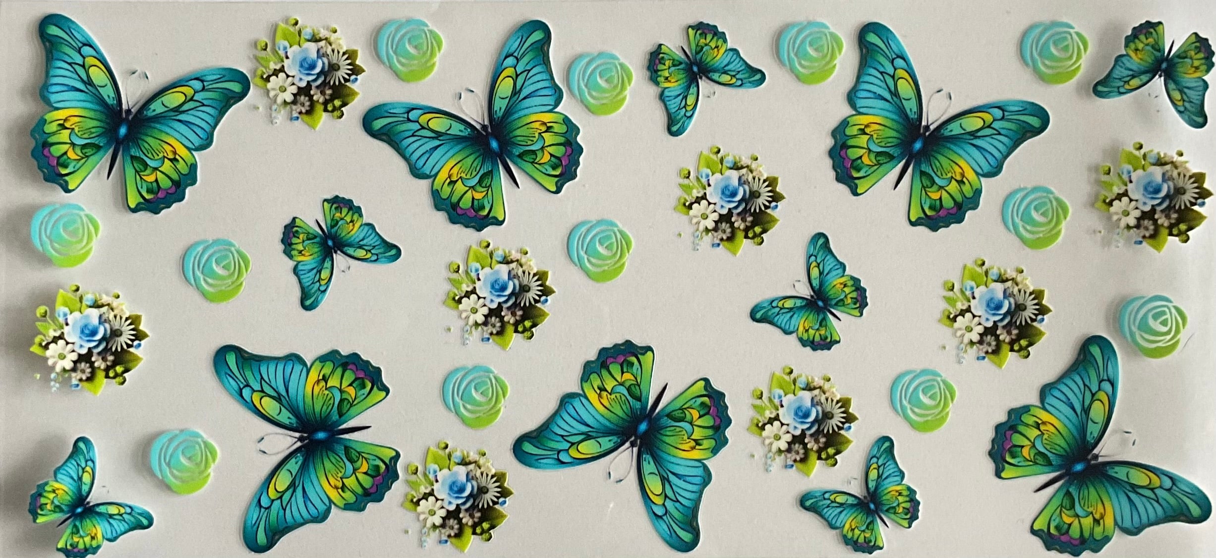 Butterflies and flowers