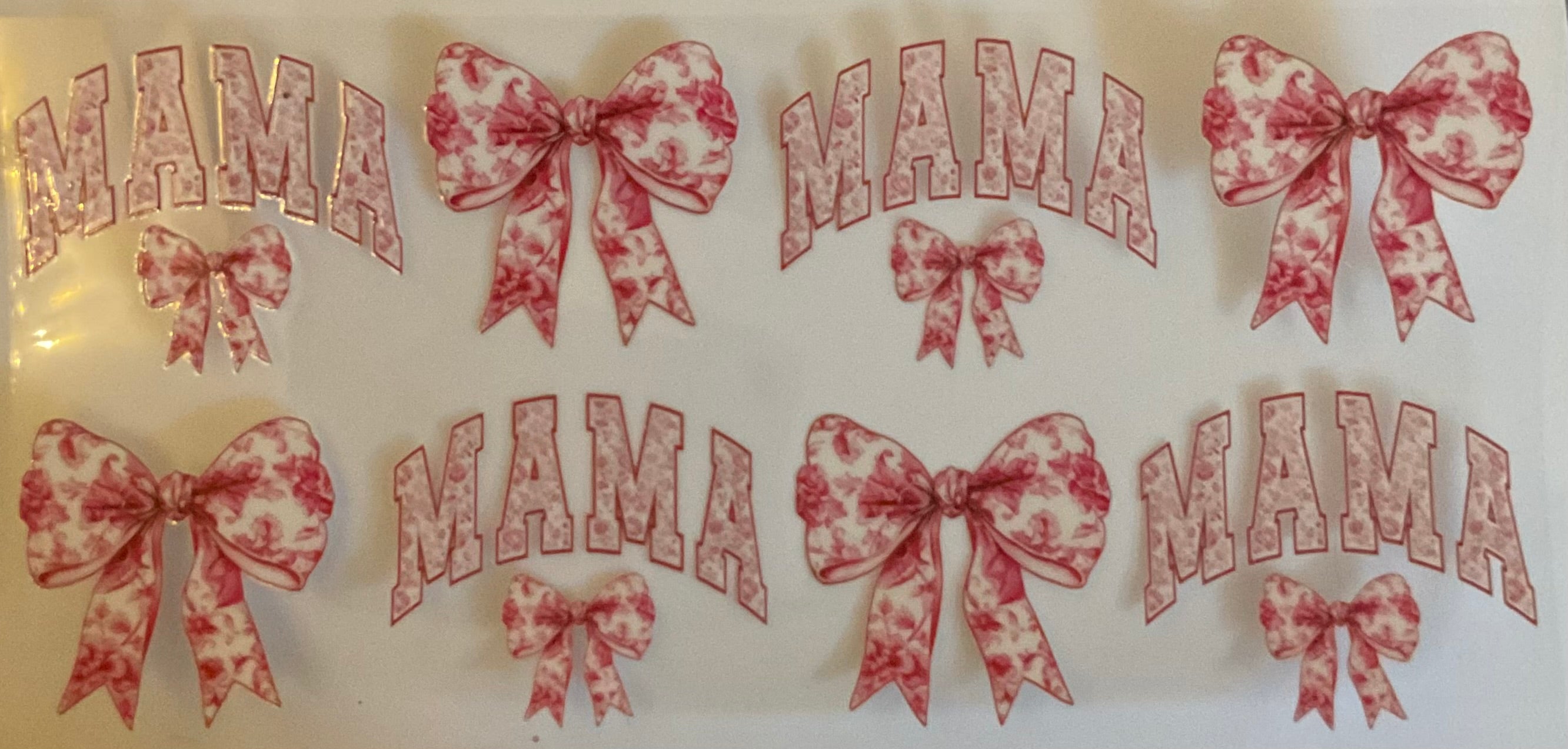 Mama pink bows