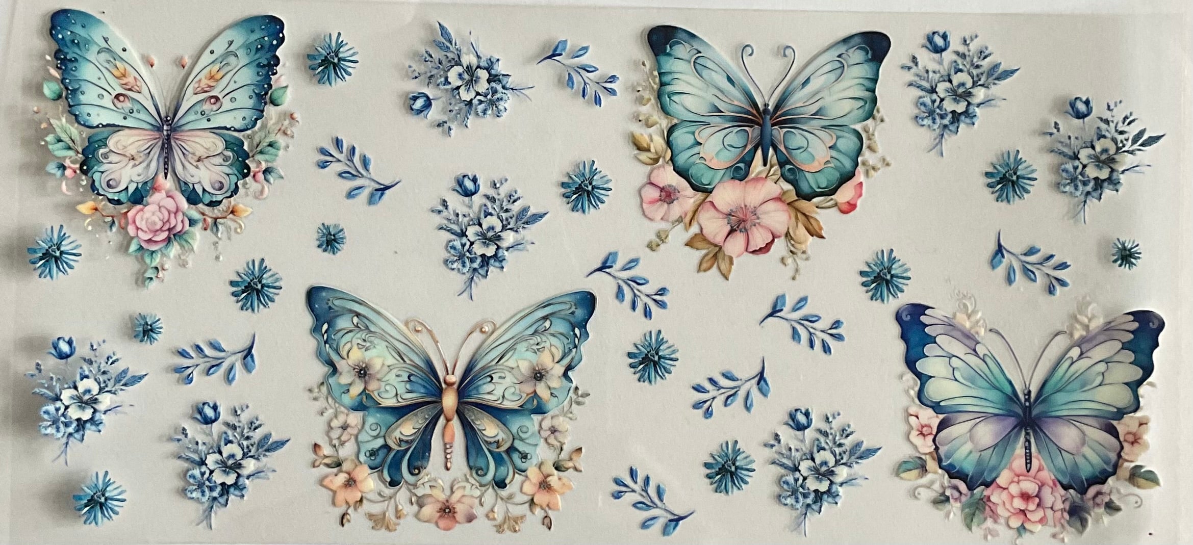 Butterflies and flowers