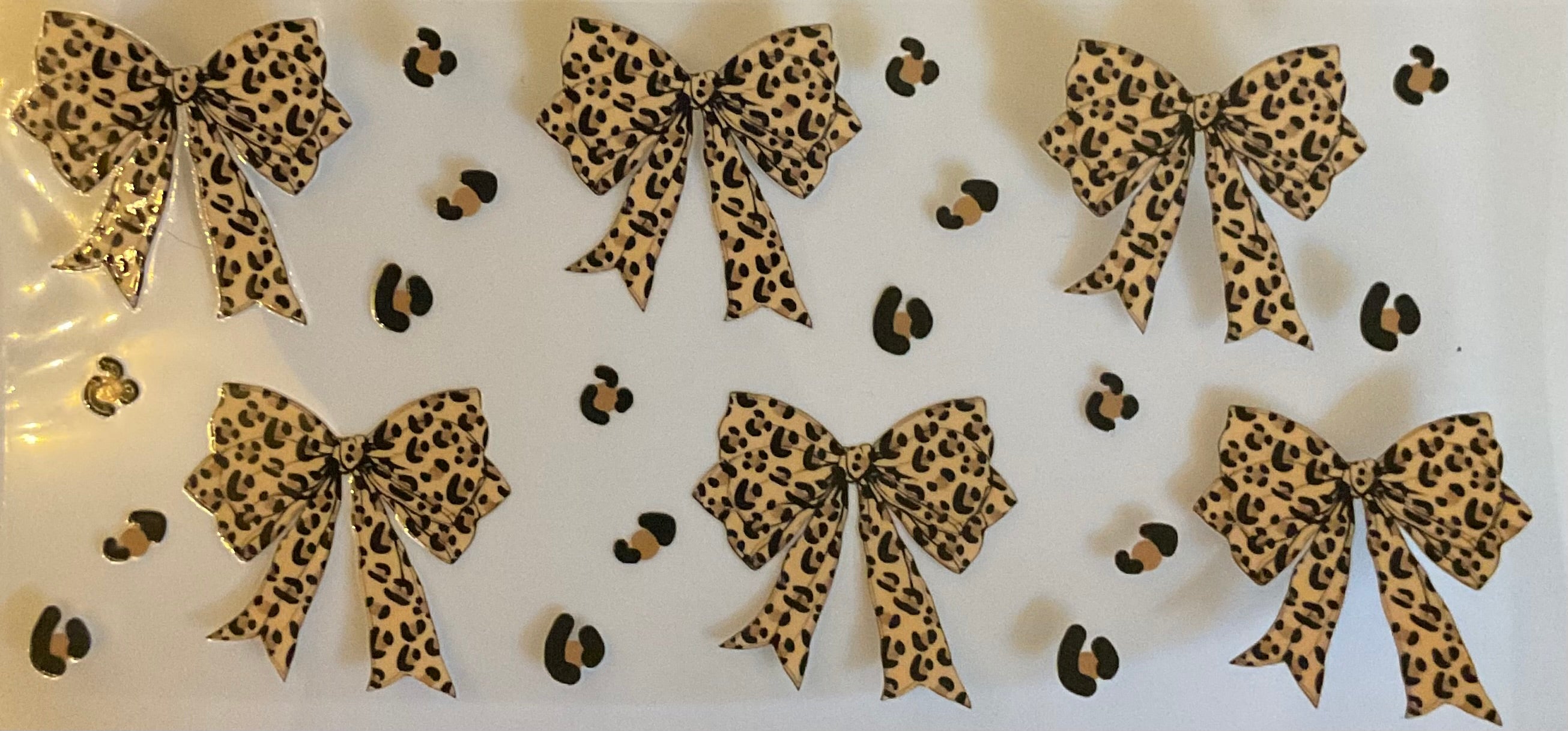 Leopard print bows