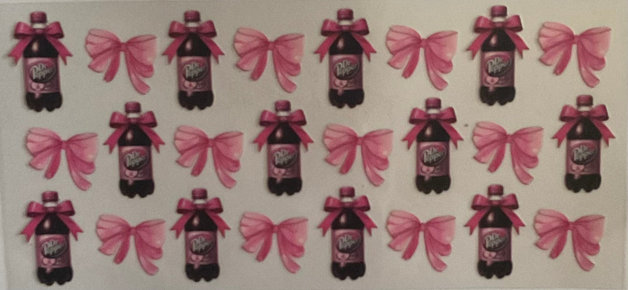 Dr Pepper and bows