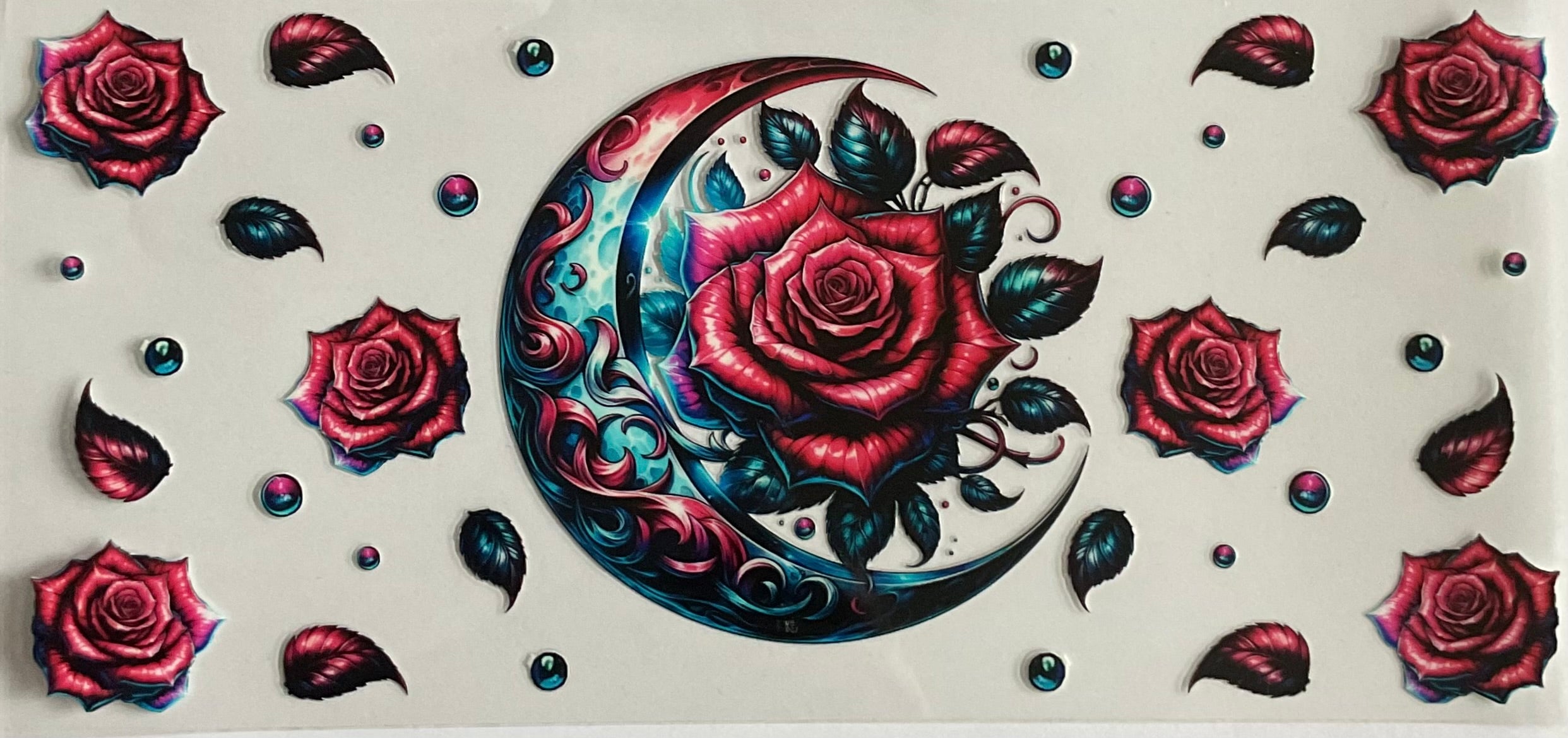Moon and flowers