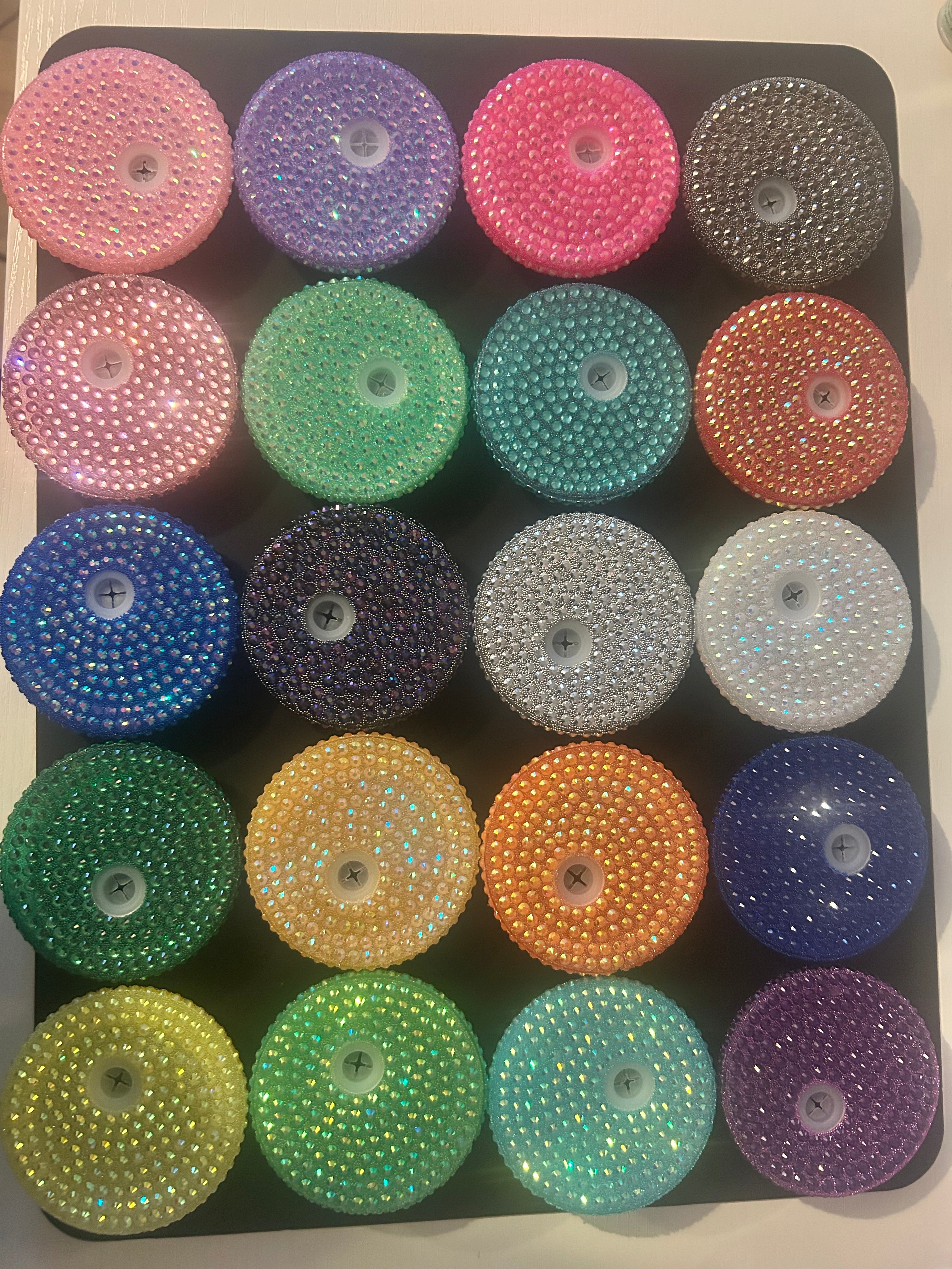 Rhinestone lids
