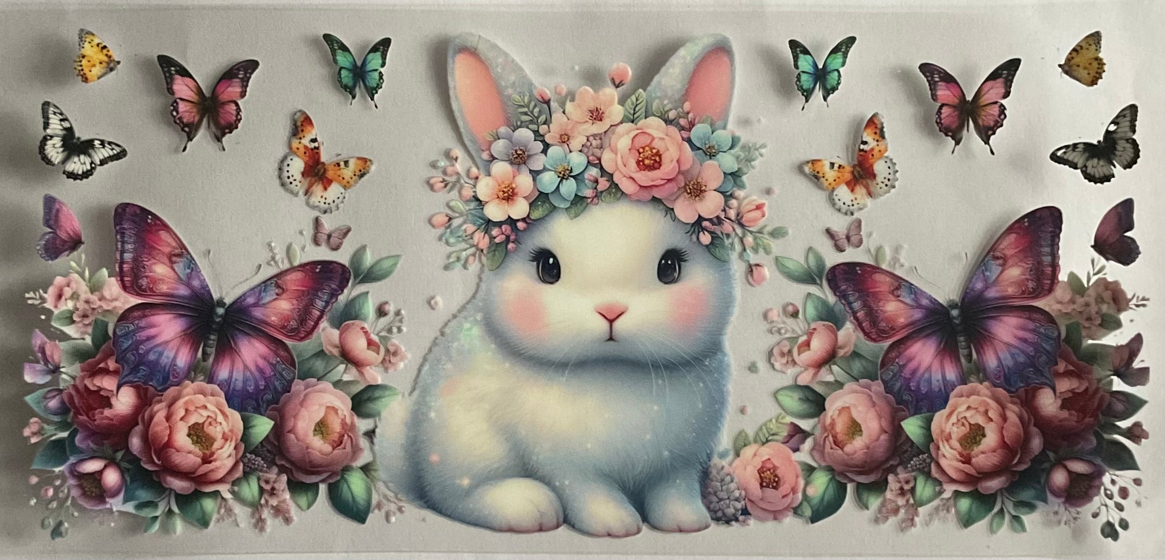 Rabbit and flowers