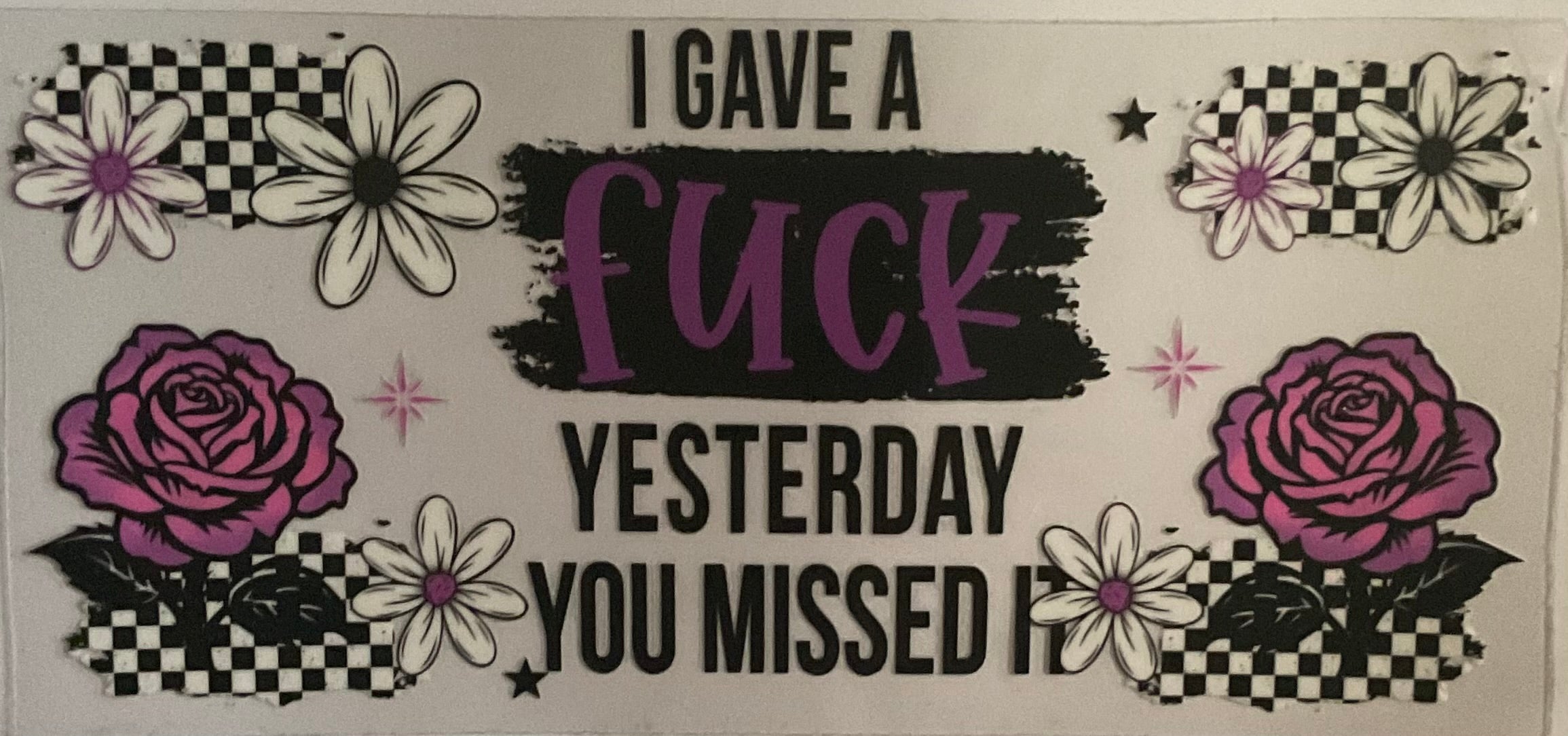 I gave a fuck yesterday you missed it