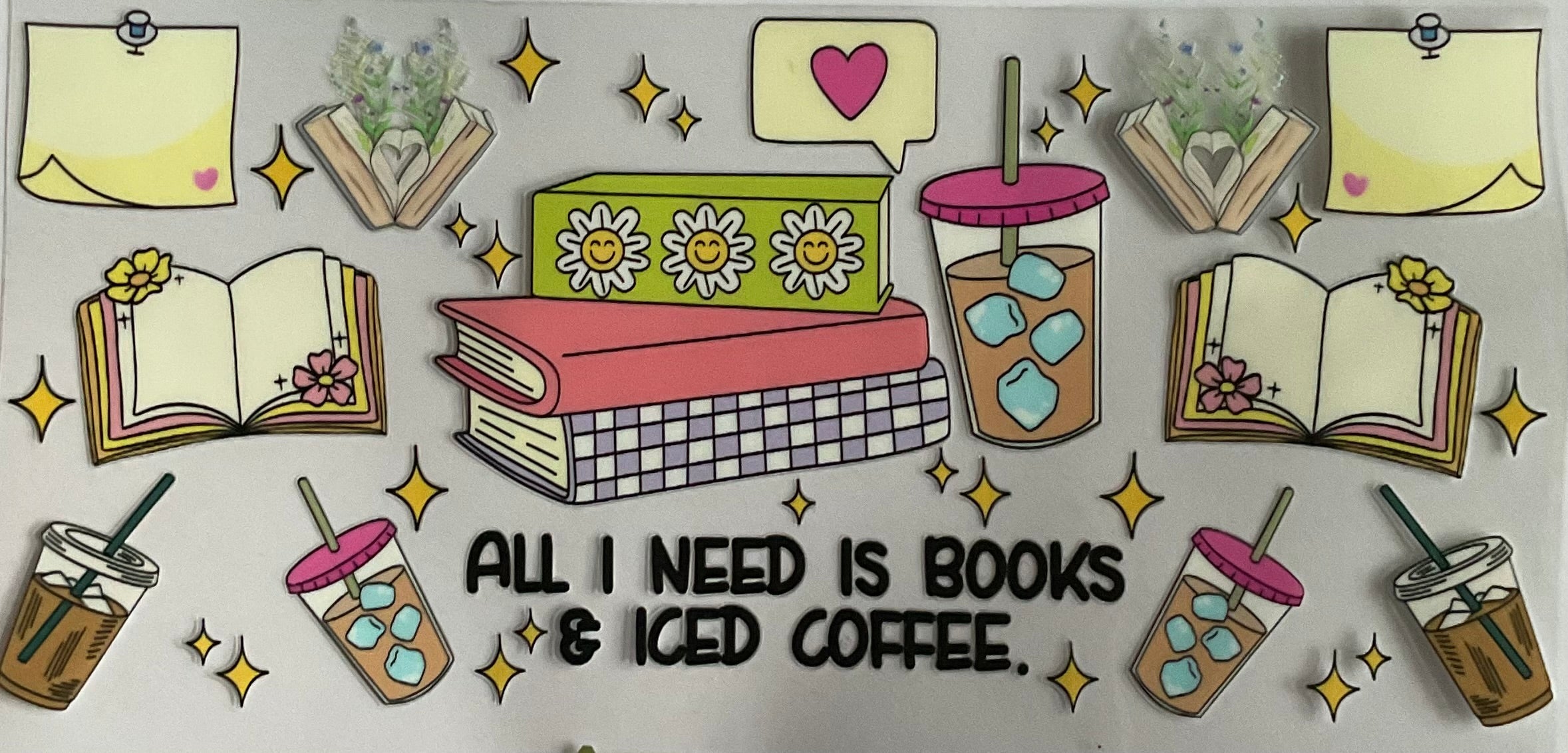 All I need is books and iced coffee