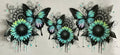 Flowers and butterflies
