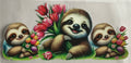 Sloth and flowers