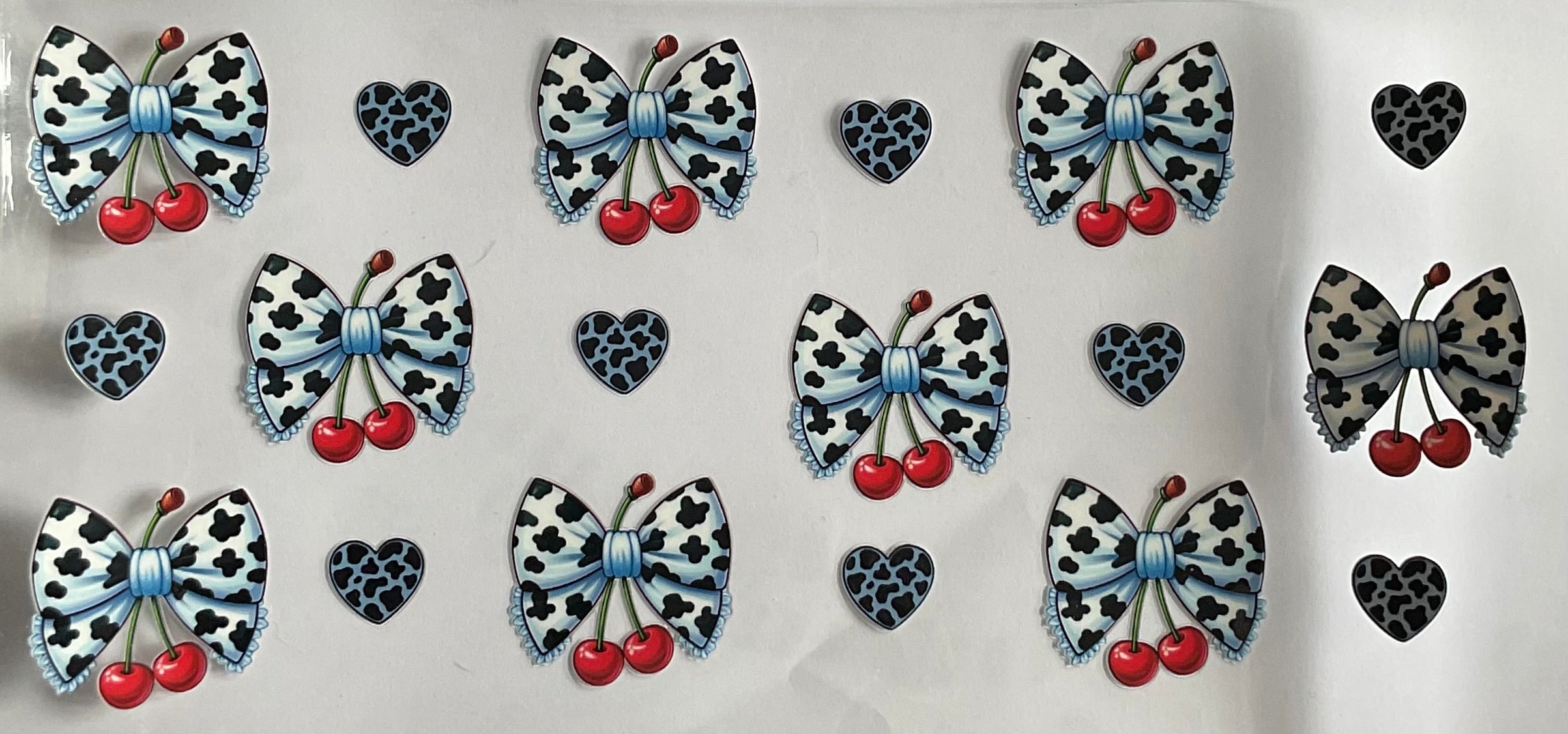 Cow bows, cherries and hearts