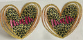 Mum leopard print hearts