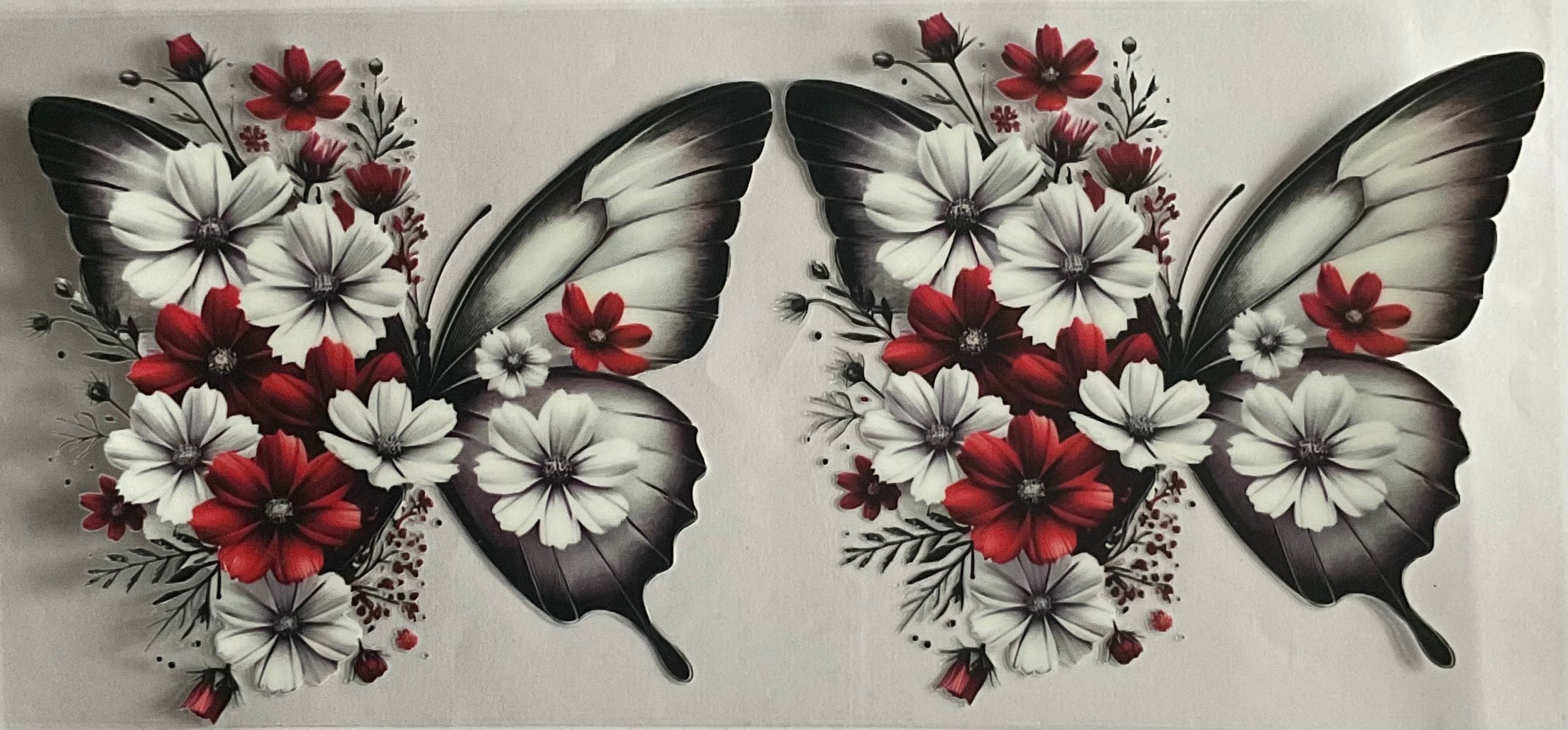 Butterflies and flowers